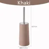 Toilet Brushes & Holders 4 Colors Standing Brush Holder Plastic And Stainless Steel Round