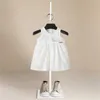 Pasgeboren baby bloem jurk party kleding voor doopstoga peuter bloemblaadjes decoratie evenementen verjaardag kinderen jurken voor meisjes q0716