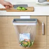 Küchenspeicherorganisation tragbarer Plastikmüll Hangregal mit Deckschrank Tür Mülleimer Lebensmittel Organizer Trockenregal Accessori
