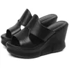 Fashion Sneakers Women Genuine Leather Platform Wedges High Heel Gladiator Roman Sandals Female Open Toe Summer Pumps Shoes