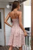 women's summer dress sling floral lace vintage mini beach A-Line Ruffles for womens clothes vestidos 210508