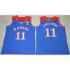 NCAA Kansas Jayhawks Koleji Joel # 21 Embiid Jersey Josh 11 Jackson Andrew 22 Wiggins Paul 34 Pierce Wilt 13 Chamberlain Basketbol Formaları özel XS-6XL