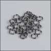 Pump Rings Split Jewelry Acalhos Componentes de 100-200pcs Loops duplos abertos DIY AESSORIAS CIRLE