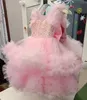 Flower Girl Dresses For Wedding Party Ball Gowns Floor Length Tulle First Communion Dress242S