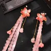 Haarklammern Barrettes 2 stücke Schmetterling Blume Haarnadel mit langen Quaste und Perücke Chinesischen Stil Nette Vintage Kopfschmuck Hanfu Kleidung Zubehör
