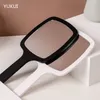 Hair Dressing Handheld Acrylic miroir Makeup Cosmetic Hand Held Magnifier Mirror Customized