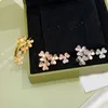 Bijoux de fête pour femmes, nouvelle marque tendance, couleur or, 4 anneaux à fleurs, manchette réglable, bijoux de mariage, marque de luxe