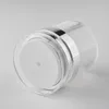 15g 30g 50g Cosmétique Pot Vide Acrylique Canettes Blanc Vide Bouteille Airless Récipient Rechargeable Presse Lotion Pompe Emballage Bouteilles