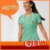 여성의 두 조각 바지 도매 여성 착용 세련된 스크럽 정장 병원 유니폼 바지 솔리드 컬러 유니섹스 운영 P2QA