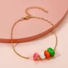 Tornozeleiras coloridas pulvechas de tornozelo para mulheres étnicas simples metal stones tornozila cadeia moderna de verão beia bóho jóias marc22