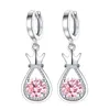 Hoop & Huggie S925 Silver Earring Elegance Lucky Droplets Crown For Women Wedding Gift Lady Girl Fashion Jewelry