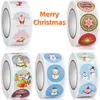 Merry Christmas Theme Seal Labels Stickers Tags Xmas Tree Snowflake Snowman Candy Baking Bag Package Envelope Gifts Box Sticker Decorations 500pcs HY0188