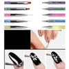 5pcs DOUBle head Nail Art Brush Liner UV Polish Gel DesIgN Penne per pittura CON Matita che punteggia Strumento per manicure NAB016