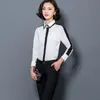 Frühling Neue Ankunft Mode Frauen Chiffon Blusen Shirts Weiß Schwarz Langarm Casual Shirt Frauen Tops Plus Größe Blusas 210426