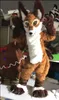 2022 Langes Fell Wolf Hund Maskottchen Kostüm Halloween Weihnachten Cartoon Charakter Outfits Anzug Werbung Broschüren Kleidung Karneval Unisex Erwachsene Outfit