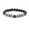 8mm Natural Stone Handmade Strands Beaded Charm Bracelets For Women Men Party Club Birthday Silver Plated Yoga Jewelry