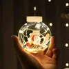 Xmas Decor DIY Kerstbal Santa LED Gordijn Licht String Tree Ation Home Party Jaar Geschenken Navidad 211105