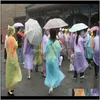 Household Sundries & Garden Drop Delivery 2021 One-Time Pe Raincoat Fashion Disposable Raincoats Poncho Rainwear Travel Coat Rain Wear For Tr