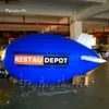 Personalized Advertising Inflatable Blimp Blue Floating Airship Balloon 4m/5m/6m/7m Length Helium Aircraft Balon Giant Zeppelin For Outdoor Parade Event