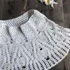 Boho crochet tassel praia mini-saia para mulheres brancas vestido curto lace hollow veja através de saias de renda esbelta sarongues