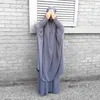 Etniska kläder Malaysia Eid Hooded Muslim Kvinnor Hijab Klänning Bön plagg Jilbab Abaya Lång Khimar Ramadan Klänning Abayas Kjol Set234I