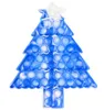 Tie Dye Xmas Tree Toys Sensory Push Bubble pers Board Christmas HAT Santa Mitten Stocking Shape Poo its Puzzle Party Ornament Kids Educational Toy G69PFN91731755