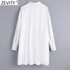 Blusa de popelina blanca con decoración de botones de diamantes a la moda para mujer, camisas holgadas de oficina para mujer, Blusas elegantes, Tops LS7408 210420