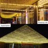 Corde 4.6M Impermeabile Luce di Natale per esterni Tenda a LED Ghiacciolo Luci per corde Droop 0.4-0.6m Ghirlande Fata Eaves Decorative