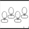 Sewing Notions Tools Apparel Drop Delivery 2021 4Pcs Alloy Curved Lobster Clasps Swivel Trigger Clips Snap Oval Ring Bokfn