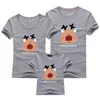 Julkläder kortärmad bomullst-shirt ser familjen matchande kläder 210417