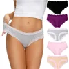 Femmes sous-vêtements culottes ensemble 5 pcs/lot coton femmes slips doux confortable sexy slip couleur unie femme lingerie slips 210720