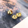 Hoop & Huggie Minimalist Ball Chunky Earrings Accessories For Women Gold Filled Jewelry Metal Ear Ring Charm Gift Girlfriend