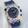 42 mm niebieski teksturę Automatyczne męskie zegarek stalowa obudowa Żółty niebieski gumowy pasek Sapphire No Chronograph Gents Watches TimeZoneWatch E44C1