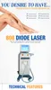 Professional no pain 808nm diode laser beauty equipment permanent hair removal skin rejuvenation 808 nm machine