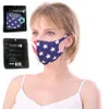 Моящаяся пыленепроницаемая творческая печатная ткань маска, езда против тумана Открытый спортивные маски Американский флаг лица рот крышка Wholea53A48