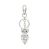 Keychains schattige mini fur ball sleutelhanger handgemaakte donzige pompom ingelegde strass lady tas accessoires auto sleutelring hanger miri22