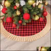 クリスマスの飾りお祝いパーティー用品ホームガーデン2021木のスカートレッドギンガムの装飾品の底の装飾エプロン120cm博士