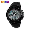 SKMEI Fashion Heren Quartz Horloge Dual Display Meerdere Tijdzone Kalender Sport Waterdichte Mannelijke Polshorloge Relogio Masculino 1016 X0524