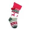 Christmas Socks Knitted Fireplace xmas Tree Bedside Hanging stocking party Decoration Children candy bag Gifts