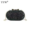 Sacs de soirée Pochette à paillettes Sac à main de fête Chaîne Bandoulière pour femmes 2021 Mode Mini Luxe Mariage Embrayages Fille Sac à main279q