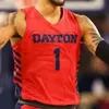 مخصص NCAA Dayton Flyer College كرة السلة Jersey Daron Holmes II Nate Santos Koby Brea Elvis Javon Bennett Enoch keks Isaac Jack Obi Toppin Zimi Nwokeji 4xl