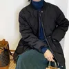 Veste en coton à col debout pour femme hiver mode coréenne Parka mi-longueur mince manteau de pain à manches longues 210607