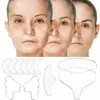 11 unids/set de pegatinas reutilizables de silicona para eliminar arrugas, pegatinas para cara, frente, cuello, ojos, almohadilla antienvejecimiento, parche para el cuidado de la piel J017