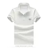 Sommar herr polos mode solid kortärmad polos mens kläder trend casual färg block polo shirt man m-5xl 210528