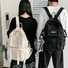 Водонепроницаемый нейлоновый женщины рюкзака мужчины мода многокарманский ноутбук задний пакет колледжа пар большая школьная сумка сумка 210929