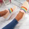 Sandales 2021 mode femmes baskets arc-en-ciel couleur à la main maille vulcaniser loisirs chaussures bas été décontracté dames fille Plus