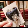 Spille, gioielli Drop Delivery 2021 Brand Design Crystal 5 Spilla Camelia Flower Hijab Spille Vintage Buckle Pin For Woman Uiemf