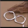 Hoop & Hie Drop Delivery 2021 Sier Simple Earring Thick Small Round Circle Earrings For Women Man Fashion Jewelry Ring Y86J9