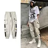 2021 Men Women Cargo Pants Multi Pocket Harem Pants Male Streetwear Fashion Mens Casual Jogging Pants New Elastic Waist Trousers X0723