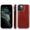 For Iphone Phone Cases Protective Cover Case Dual Buckle Solid Color Pu Leather With Card Slots 13 12 11 Pro Max Xr Xs X 7 8 Plus